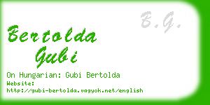 bertolda gubi business card